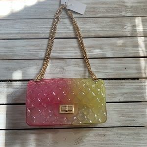 Pink and Yellow Jelly Purse